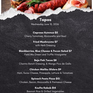 Wednesday's Tapas All Day