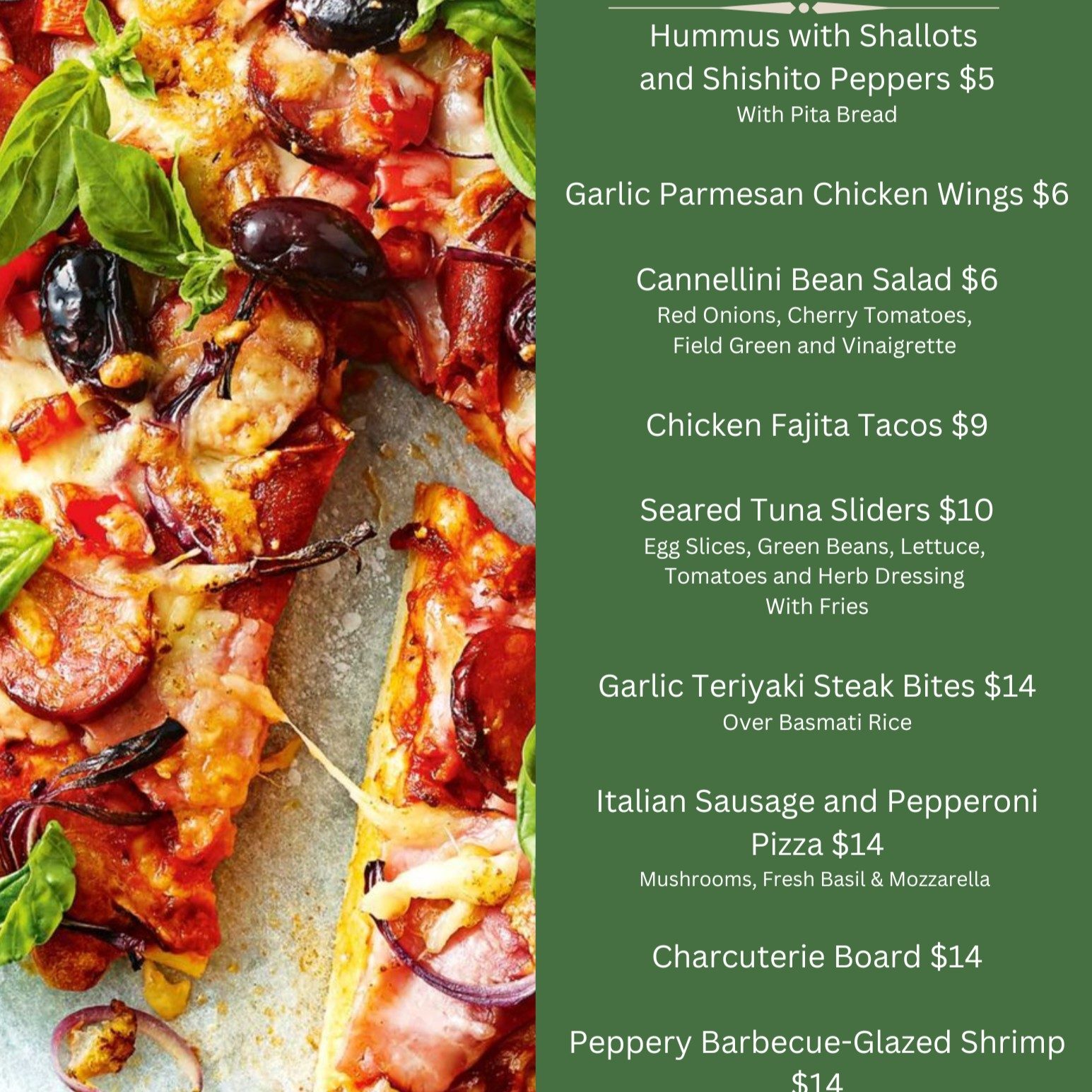 Wednesday's Tapas All Day.