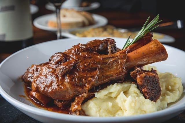 Braised Lamb Shank.