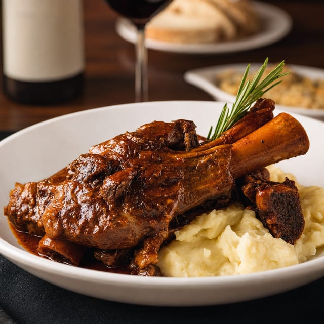 Braised Lamb Shank.