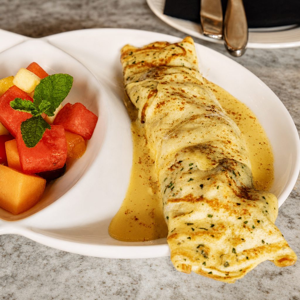Savory Chicken Crepe.
